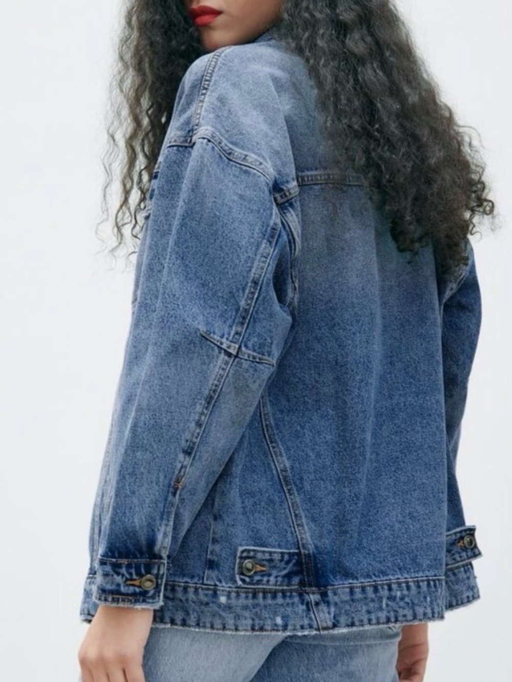 NWT Zara Denim Oversized Jacket - Picture 3 of 7